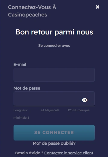 Login à CasinoPeaches Virtuel pour les Joueurs Français Aujourd’hui